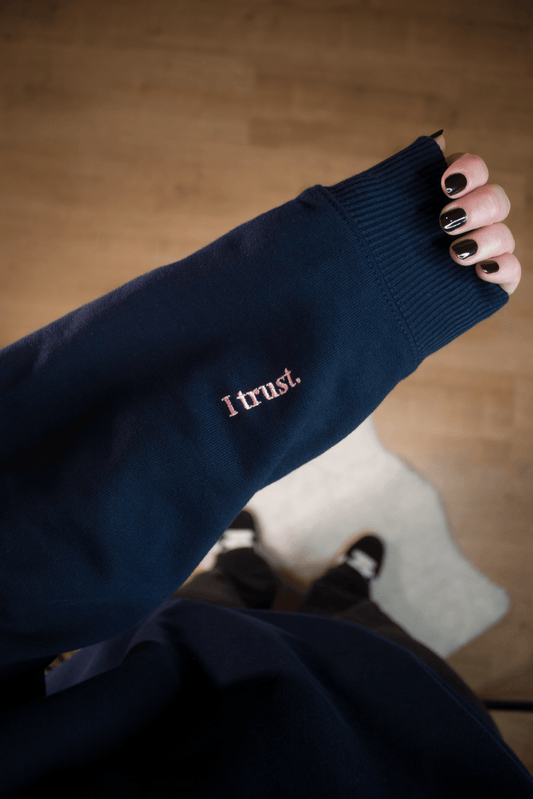 I trust Sweatshirt marineblau - Stripped